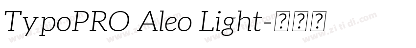 TypoPRO Aleo Light字体转换